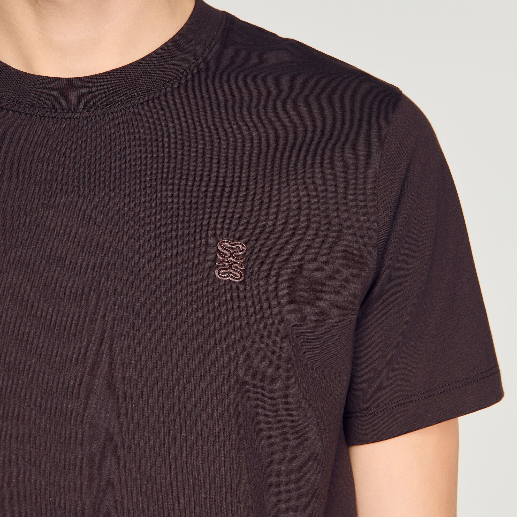 T-shirt en coton &agrave; logo
