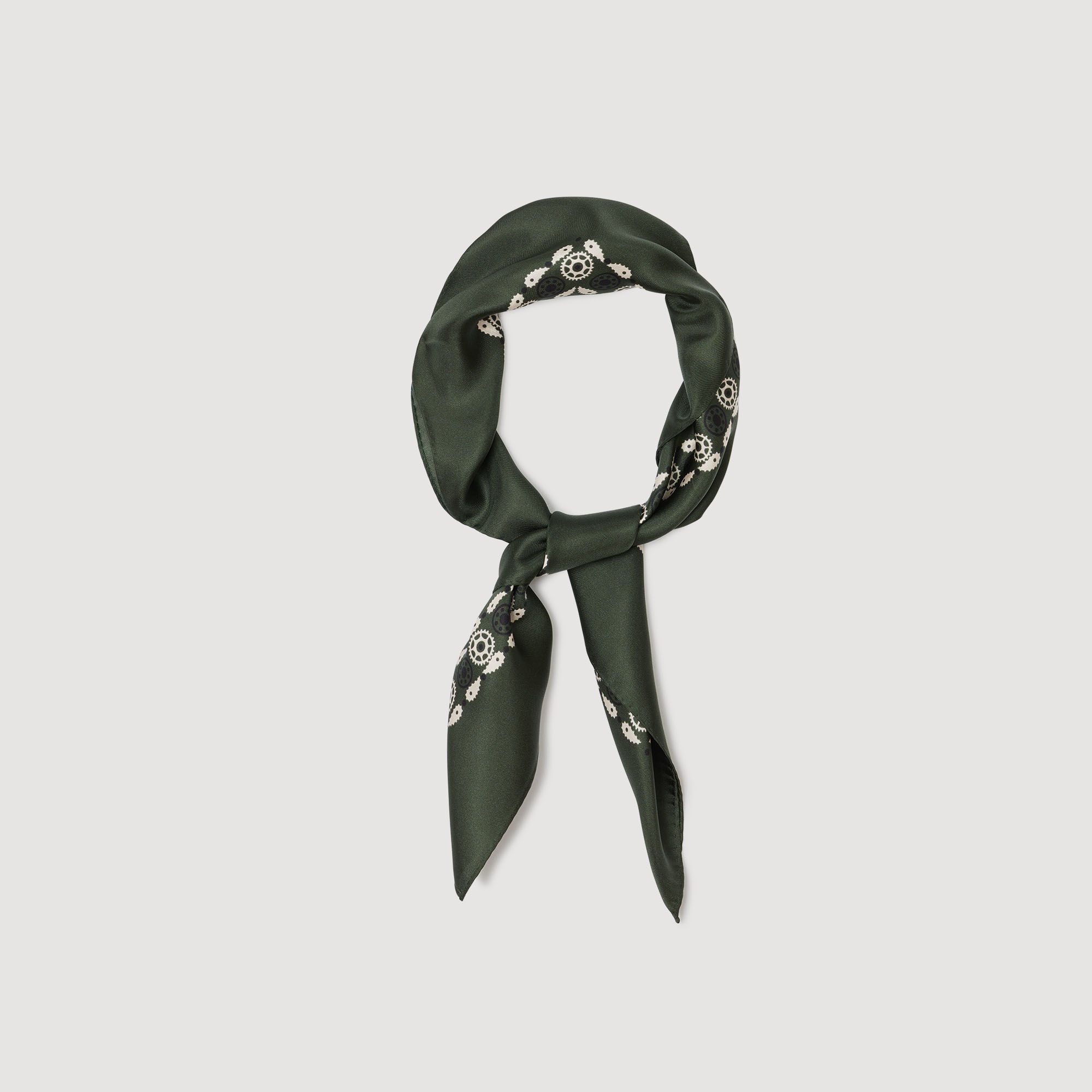 Foulard en soie imprimé bandana