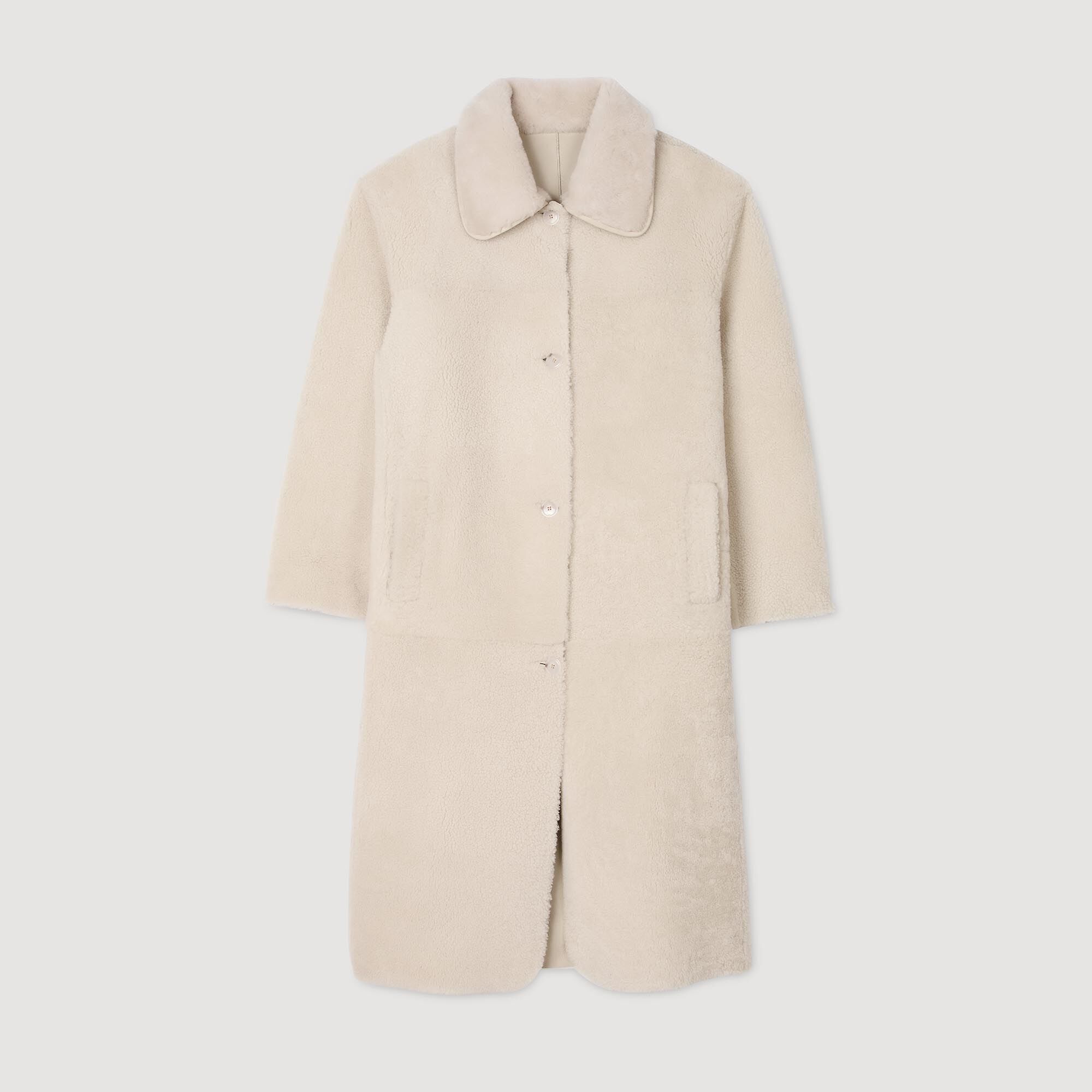 Manteau en peau lainée