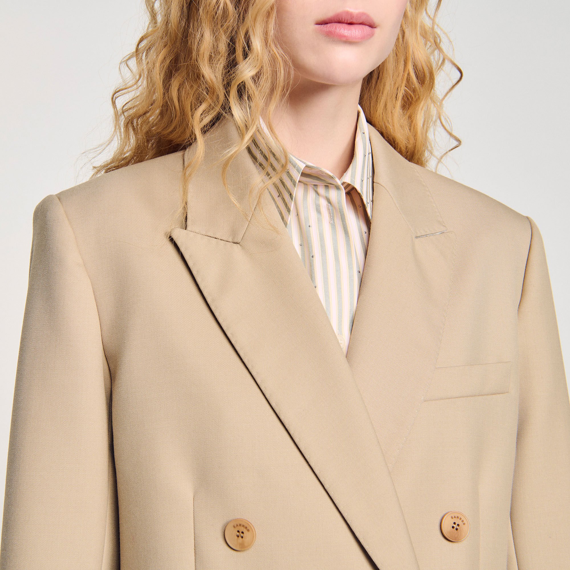 Veste de costume à boutonnage croisé