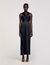 Robe longue  satinée fendue