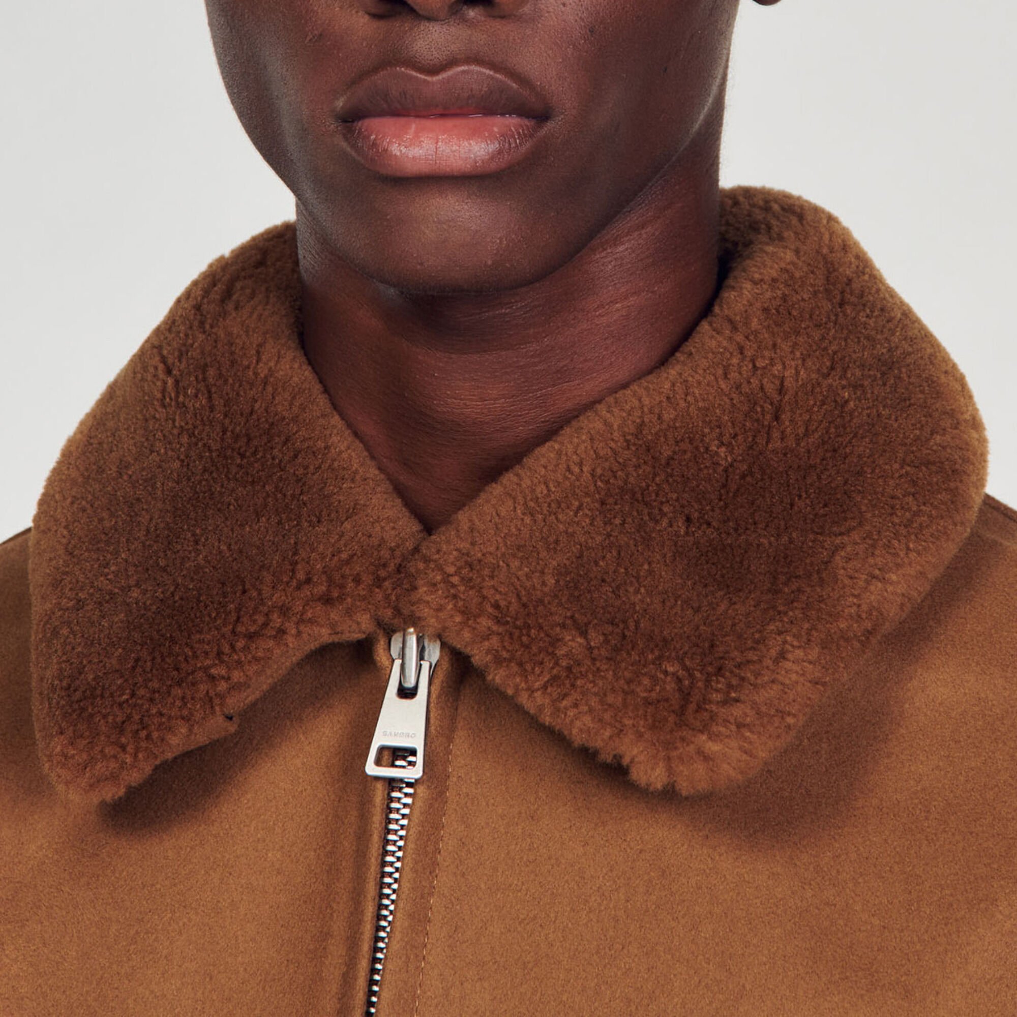 Blouson aviateur col mouton