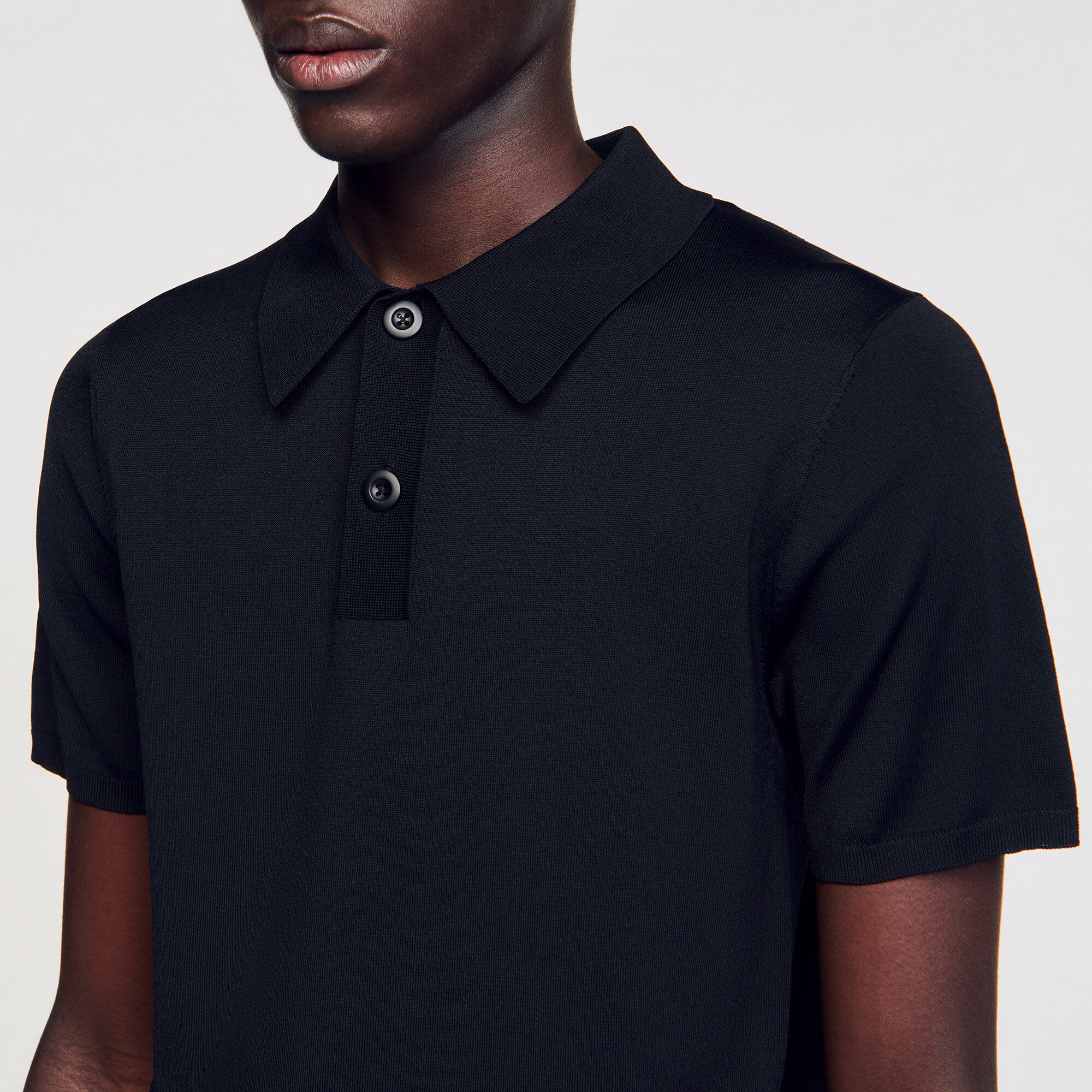 Polo en maille à manches courtes