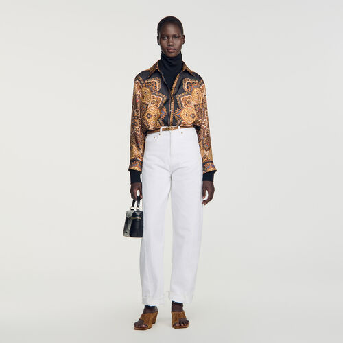 Sandro Chemise en soie imprimé foulard