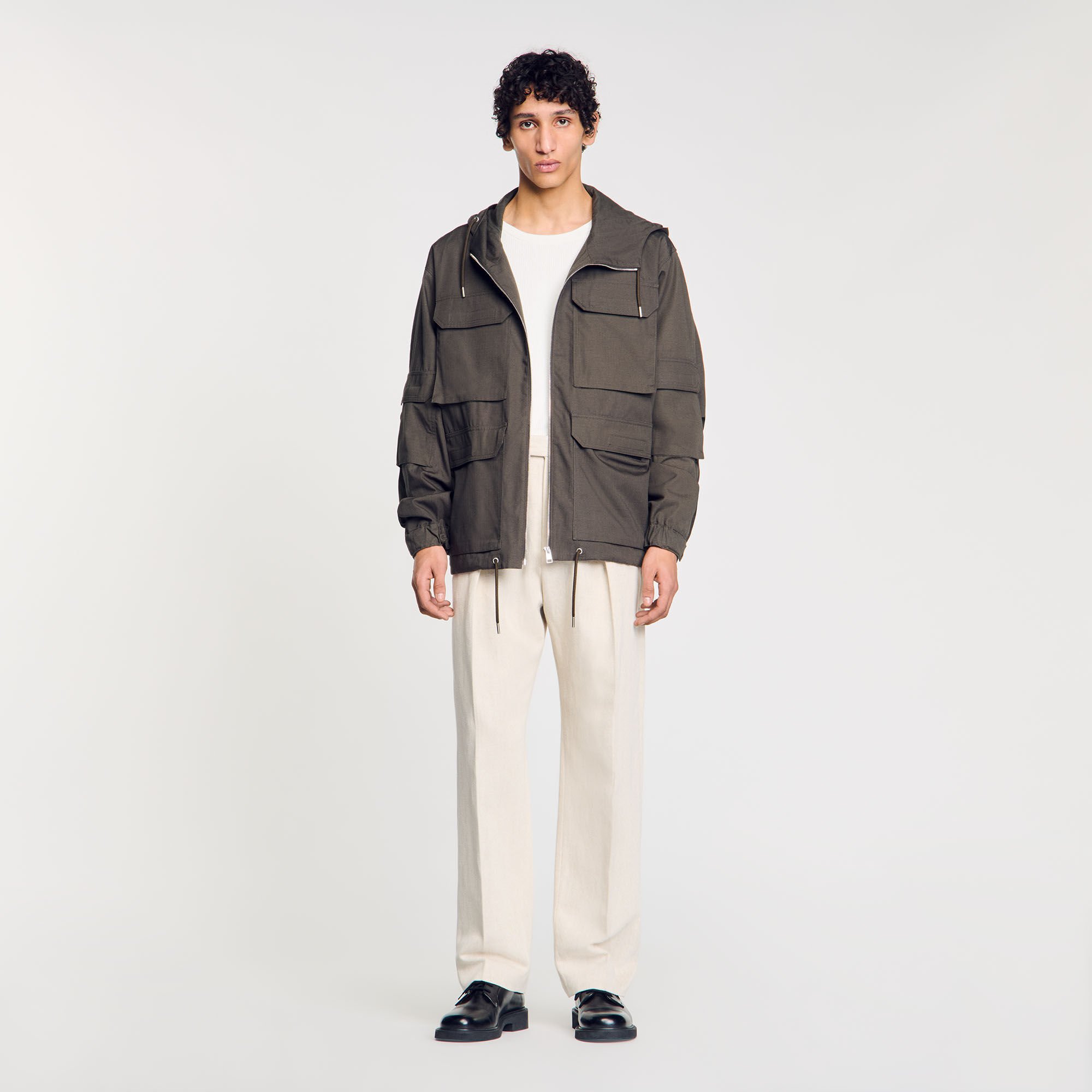 Parka militaire à capuche