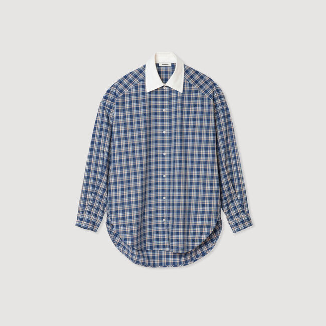 Chemise à carreaux strassée