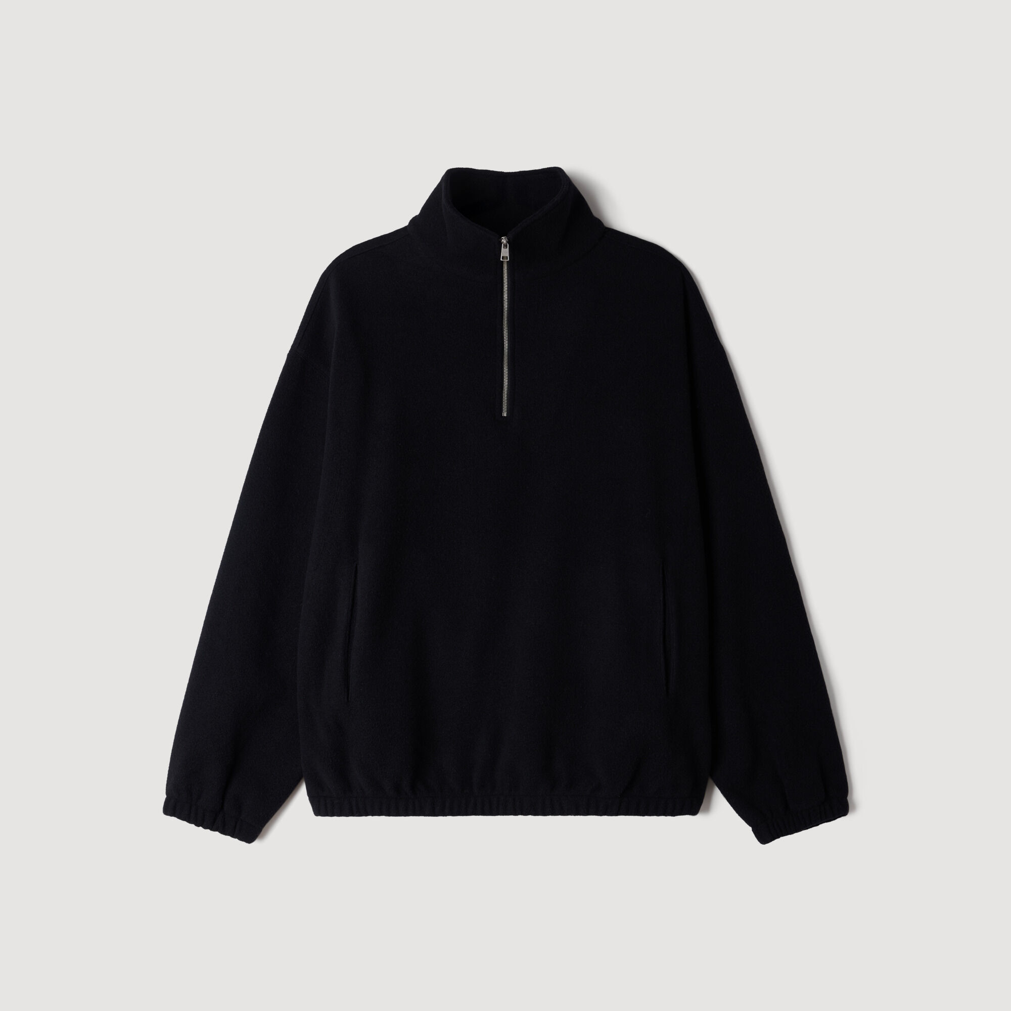 Sweatshirt &agrave; col montant zipp&eacute;