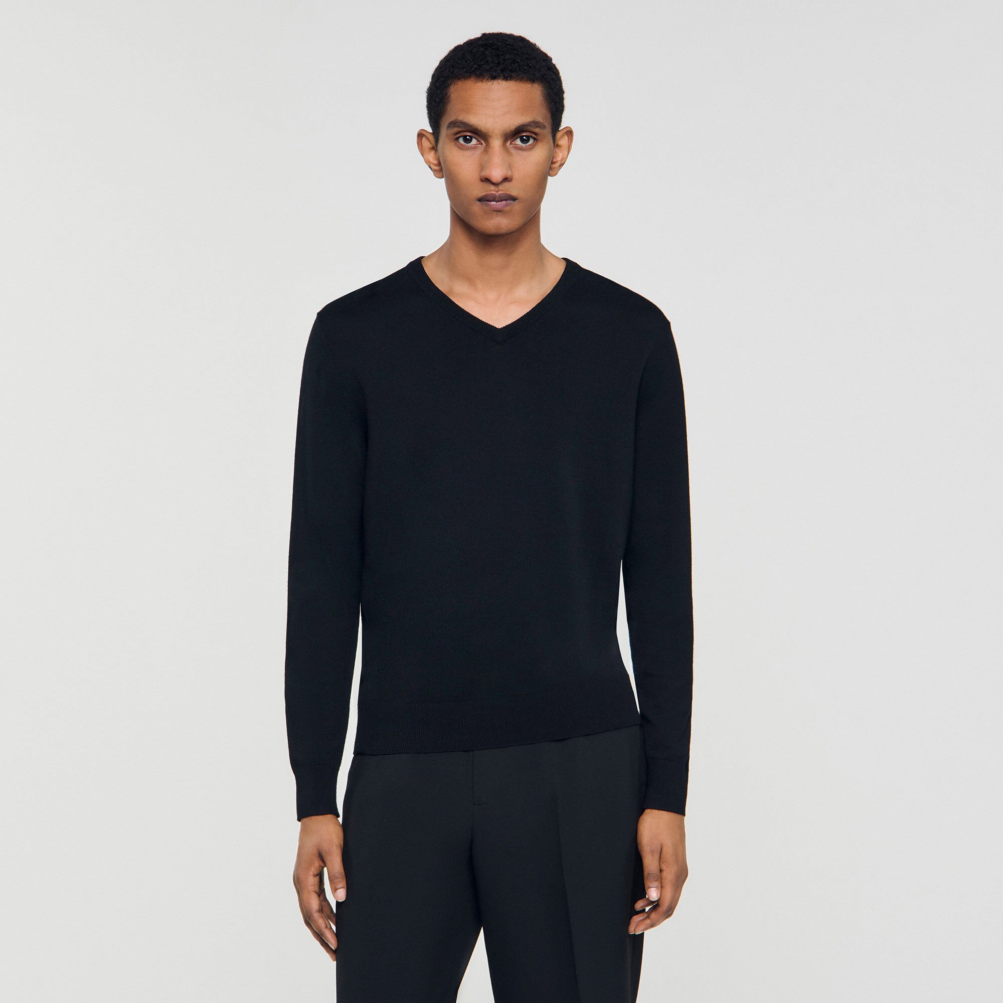Pull en laine col V