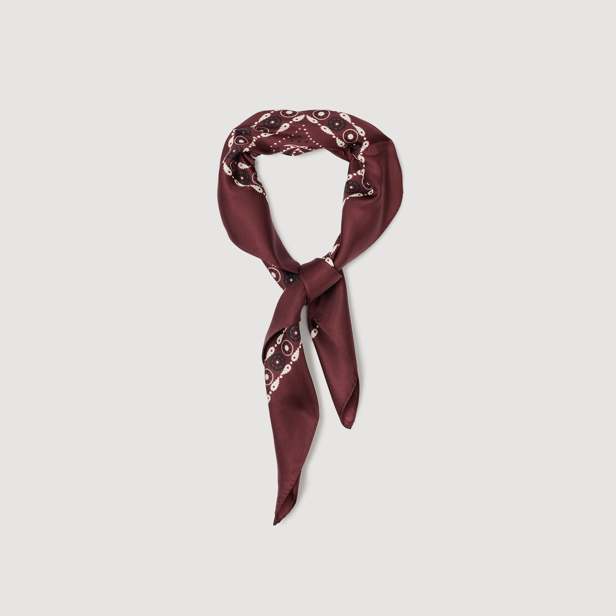 Foulard en soie imprimé bandana