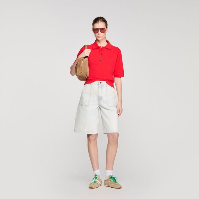 Polo &agrave; boutons fantaisie