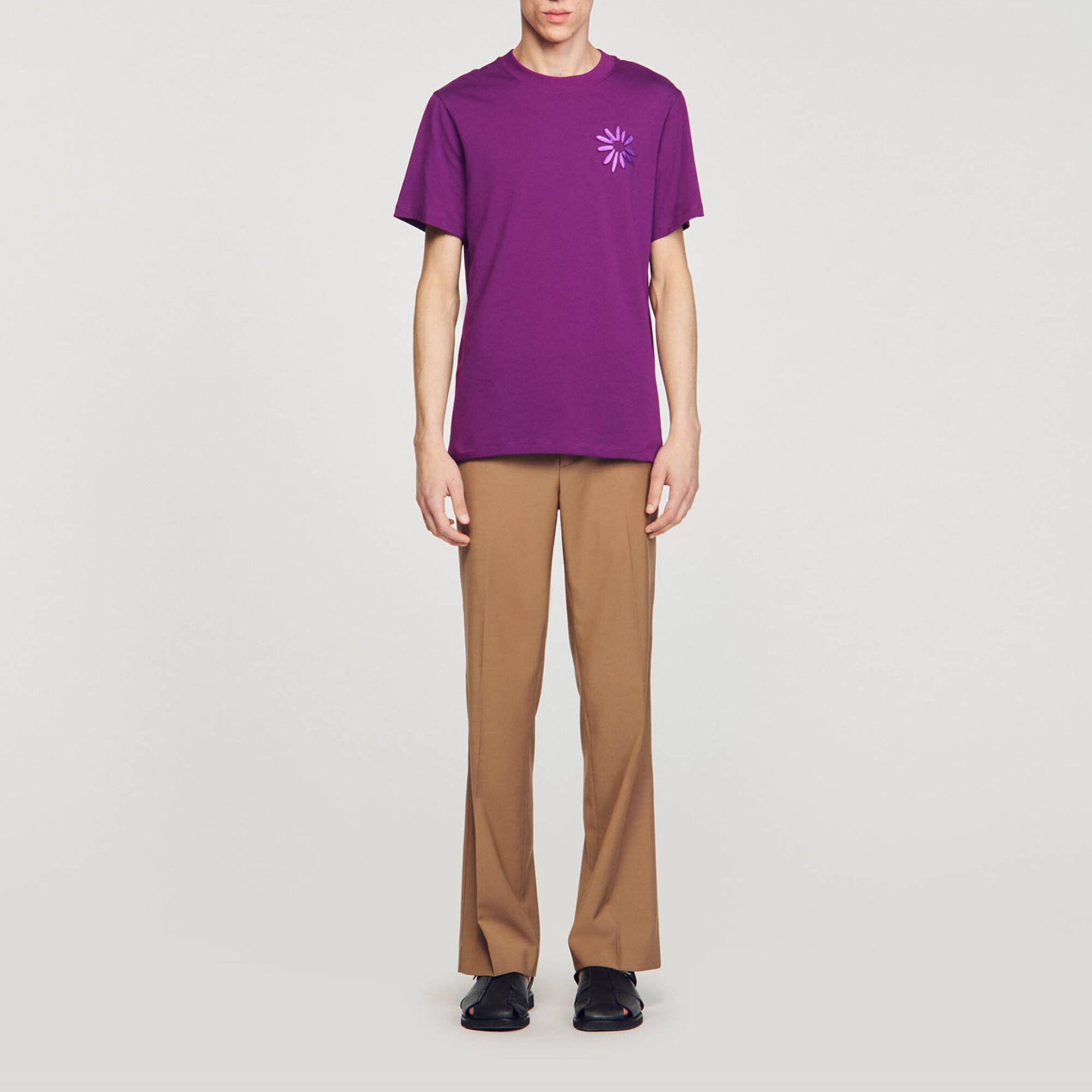 Tee-shirt fleur en coton