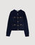 Cardigan à détails denim