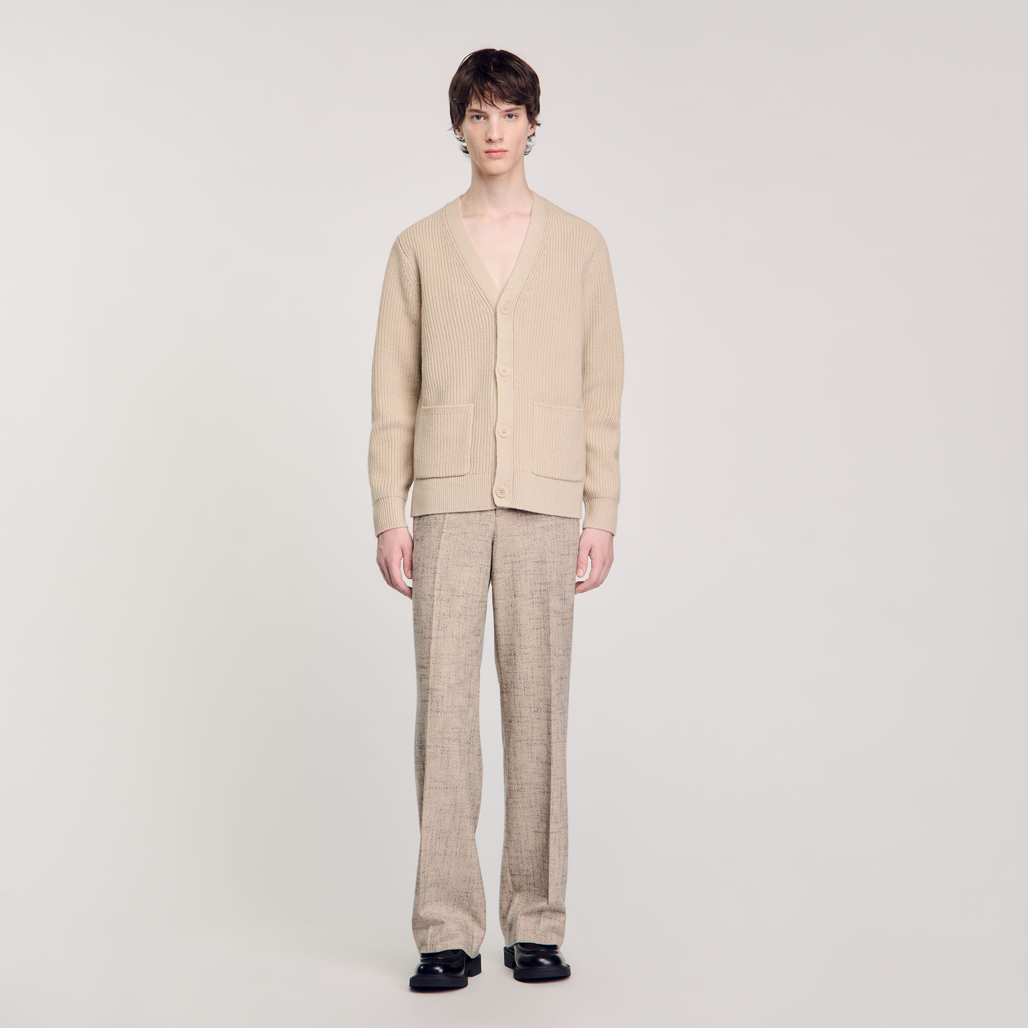 Cardigan en maille côtelée