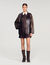 Robe courte satinée imprimée 