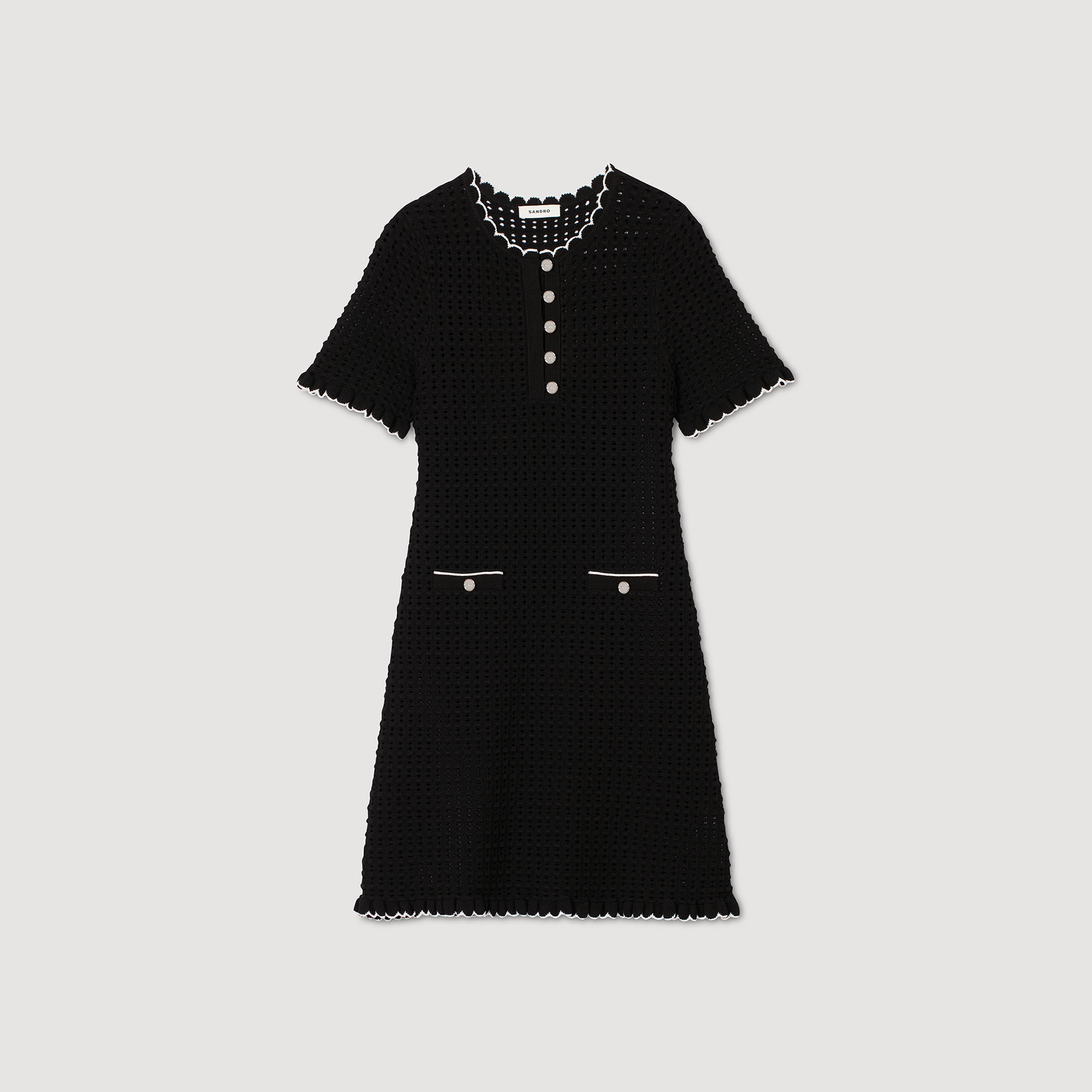 Robe courte en maille 