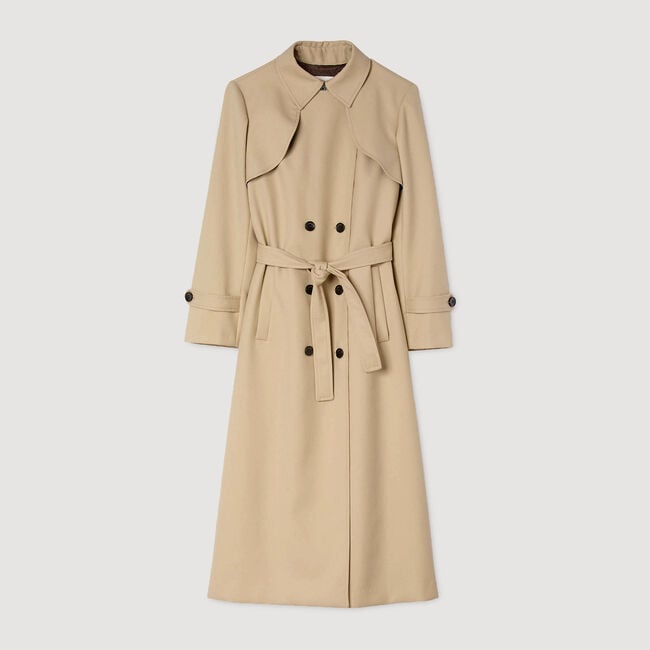Trench ceinturé double boutonnage