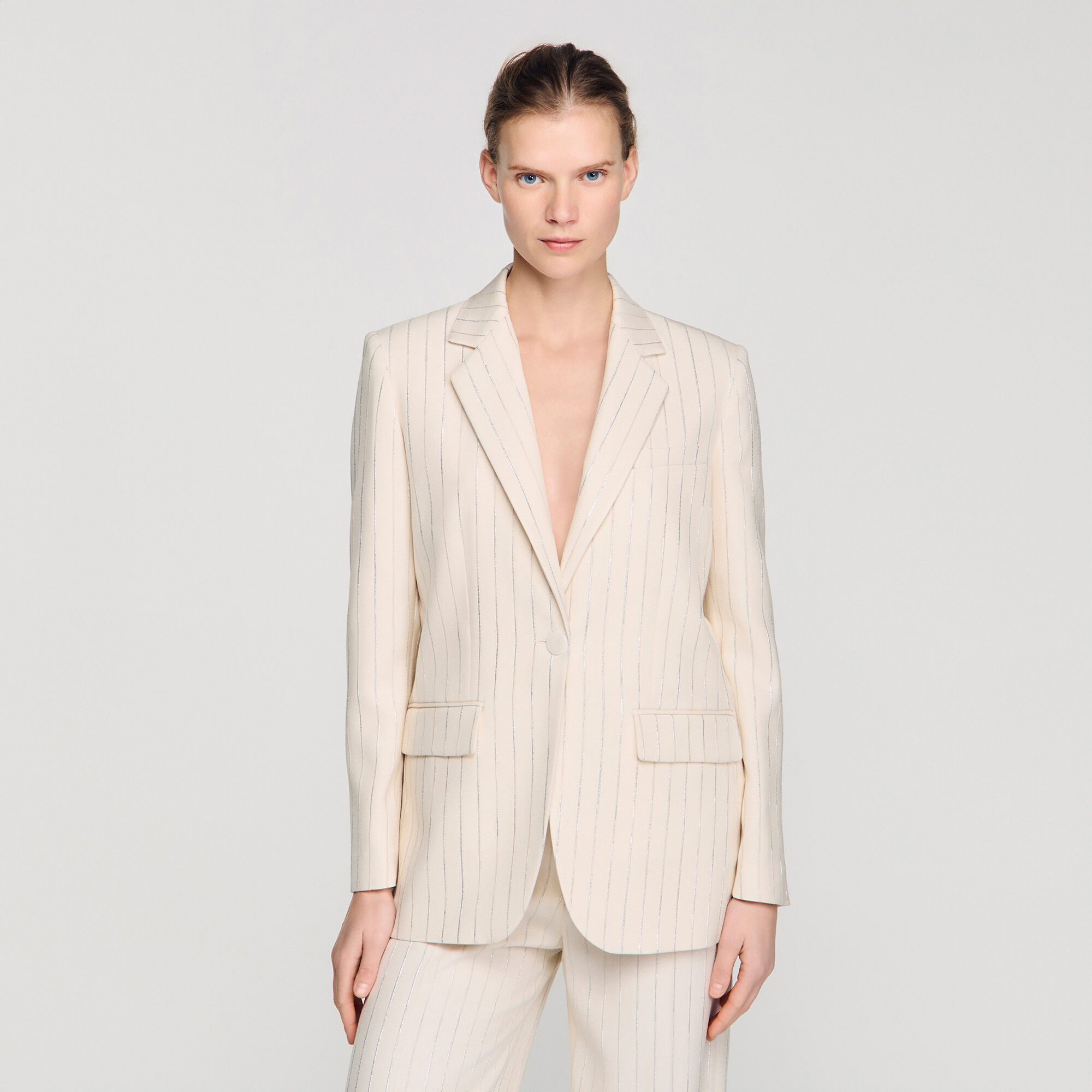 Veste de tailleur &agrave; rayures