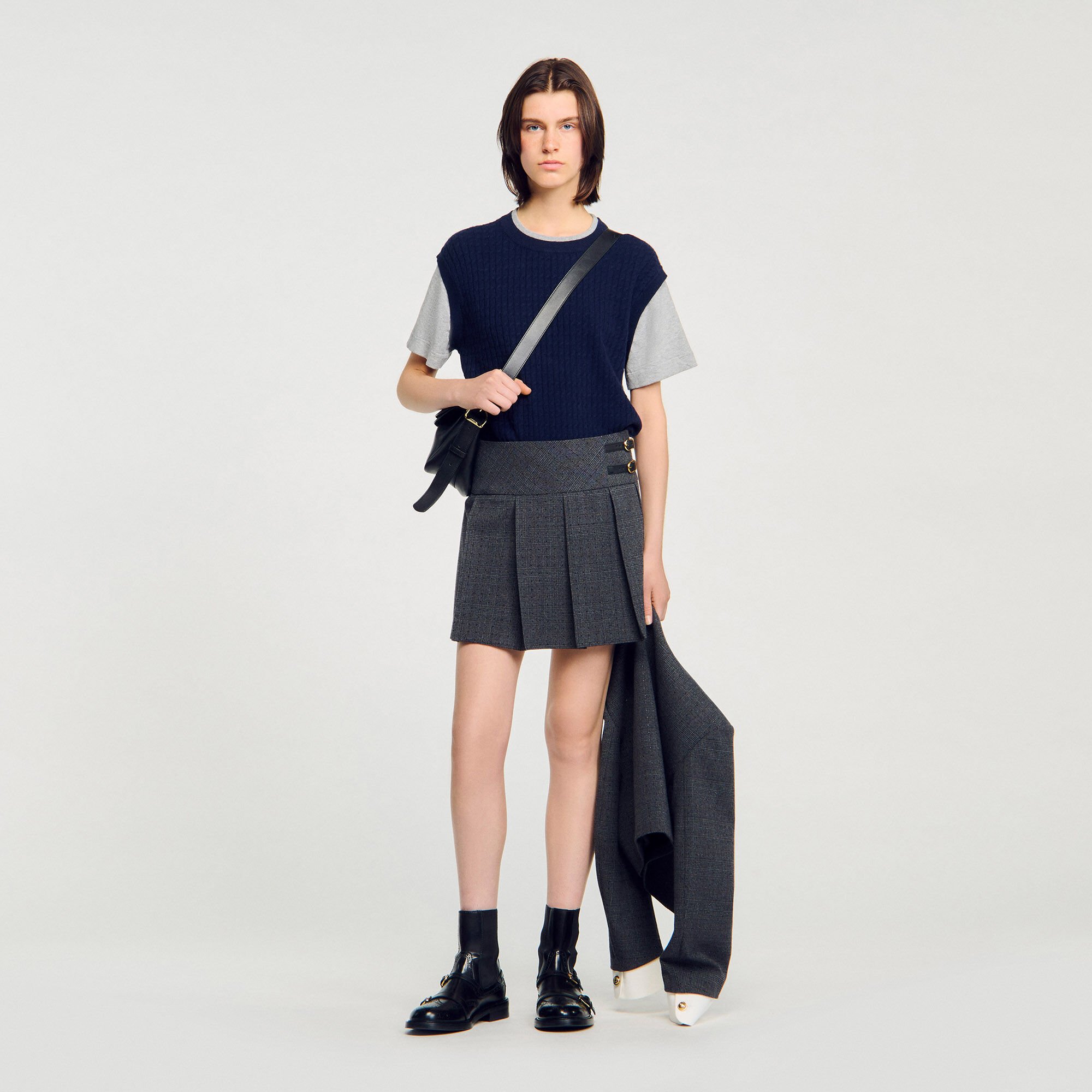 Pull 2 en 1 bicolore
