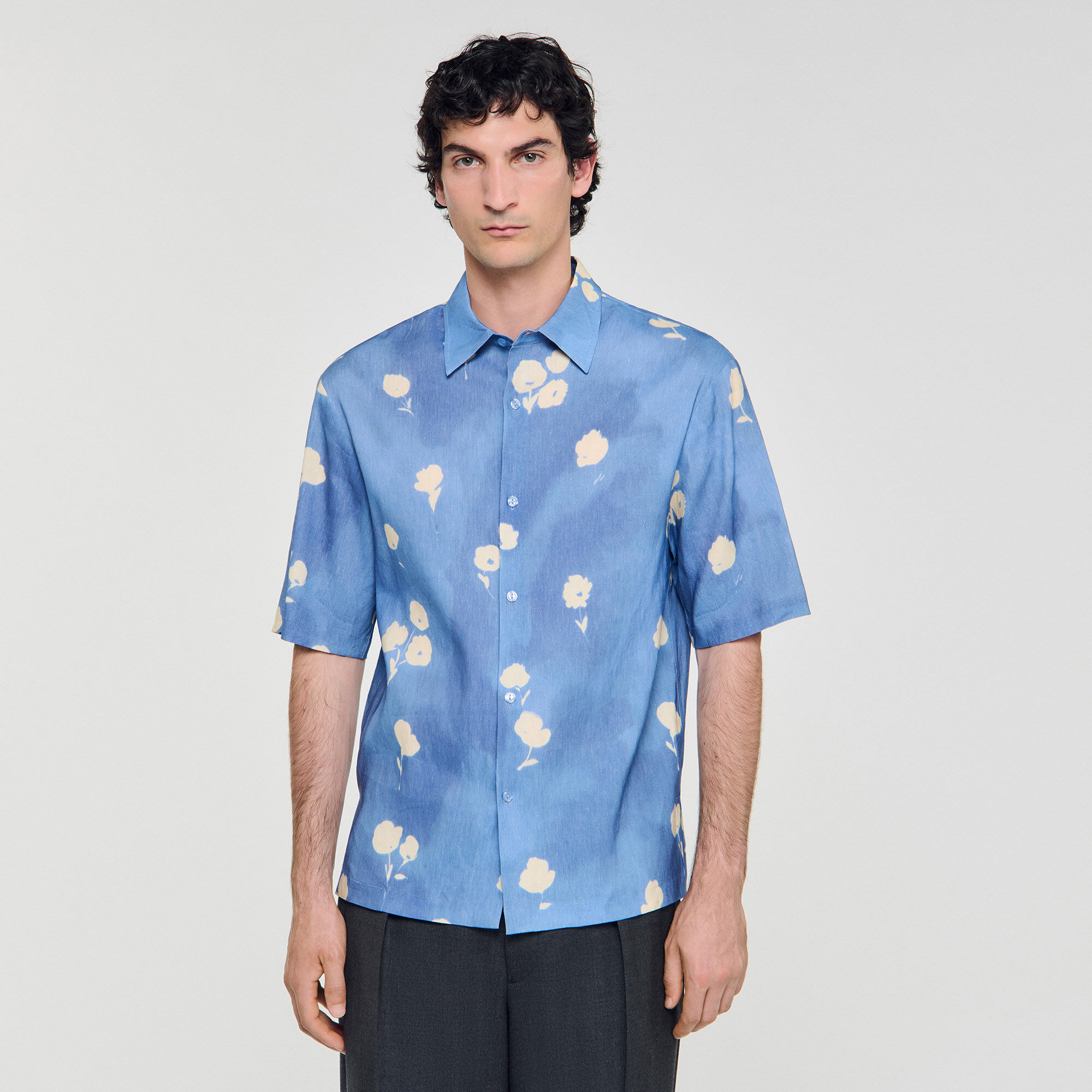 Chemise à imprimé fleur