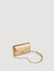 Sac pochette en cuir doré
