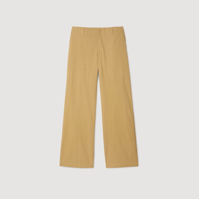 Pantalon large en coton