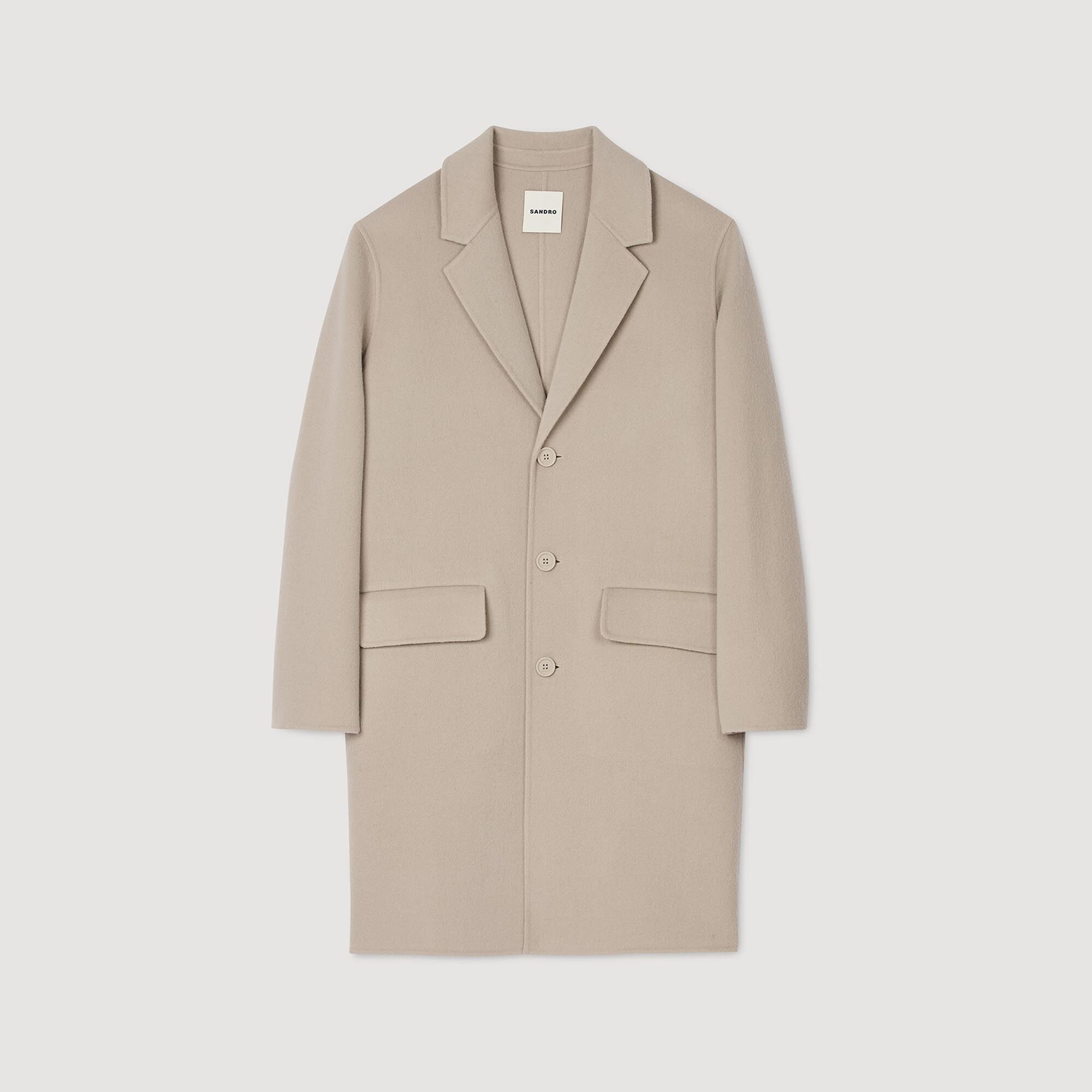 Manteau droit en laine - Homme | Sandro Paris