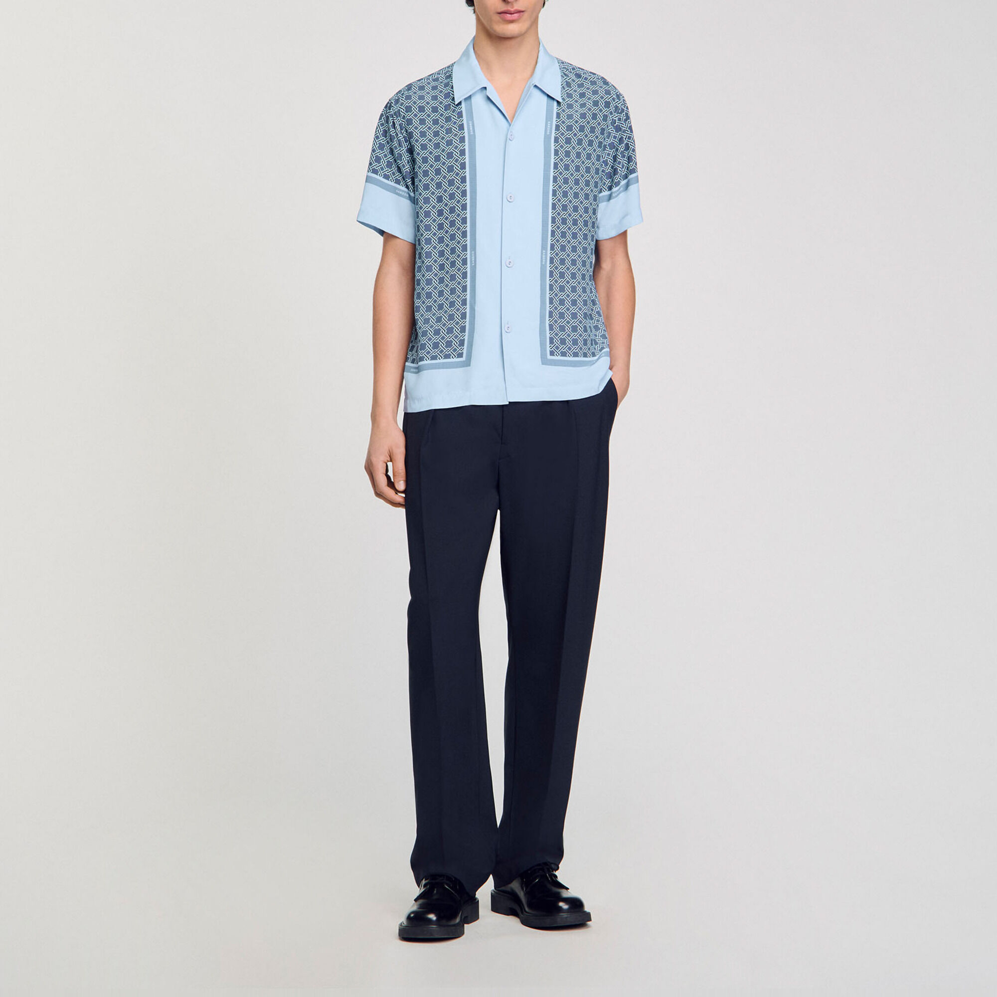 Chemise imprim&eacute;e &agrave; manches courtes