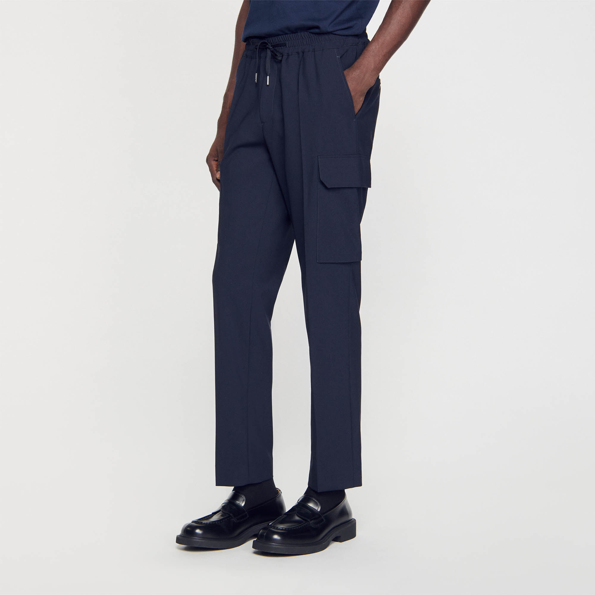 Pantalon cargo élastiqué