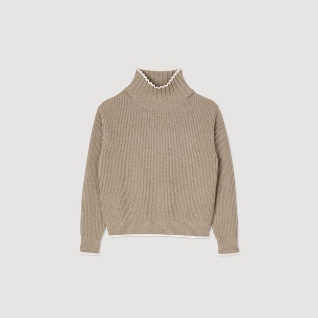 Pull col roulé