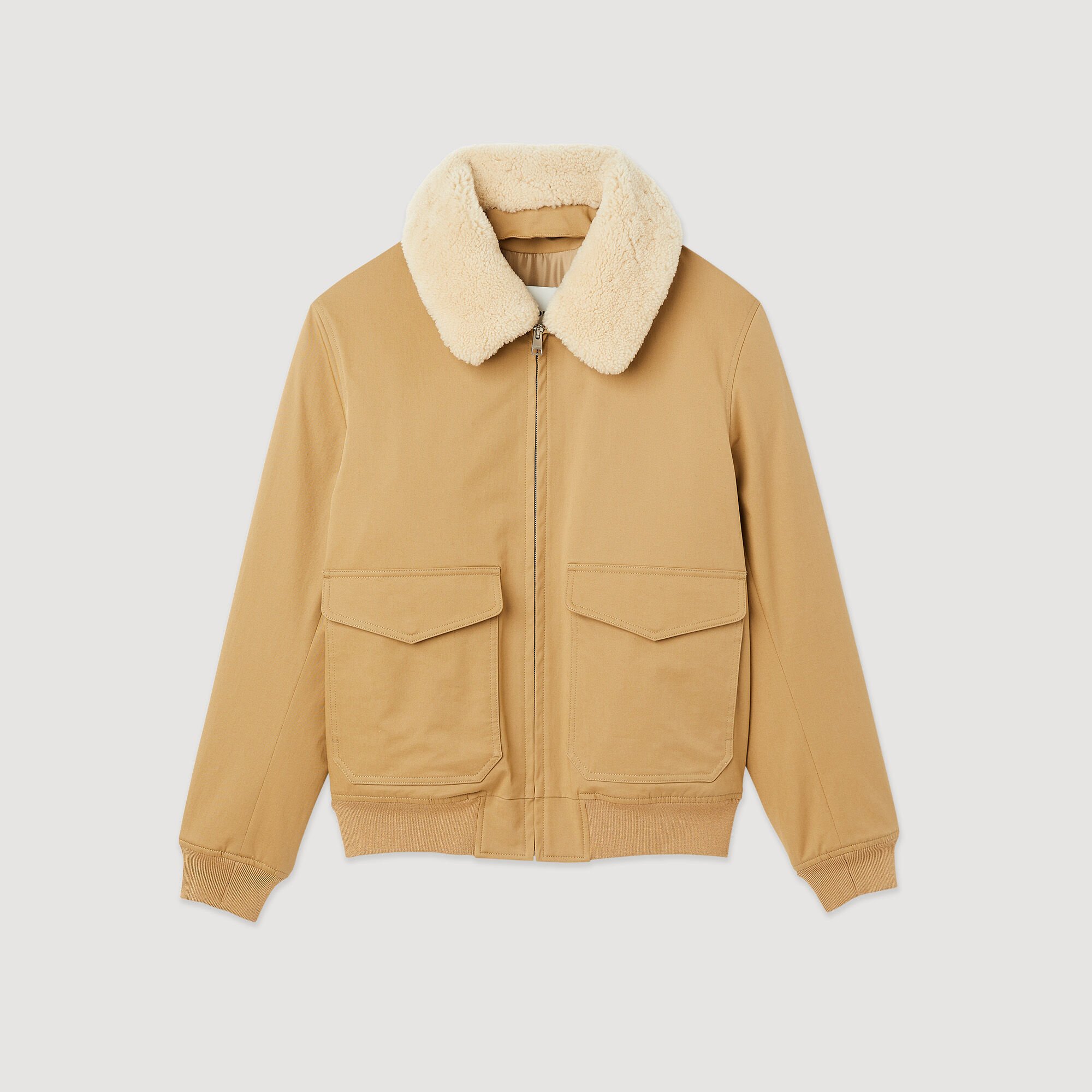 Blouson col mouton amovible