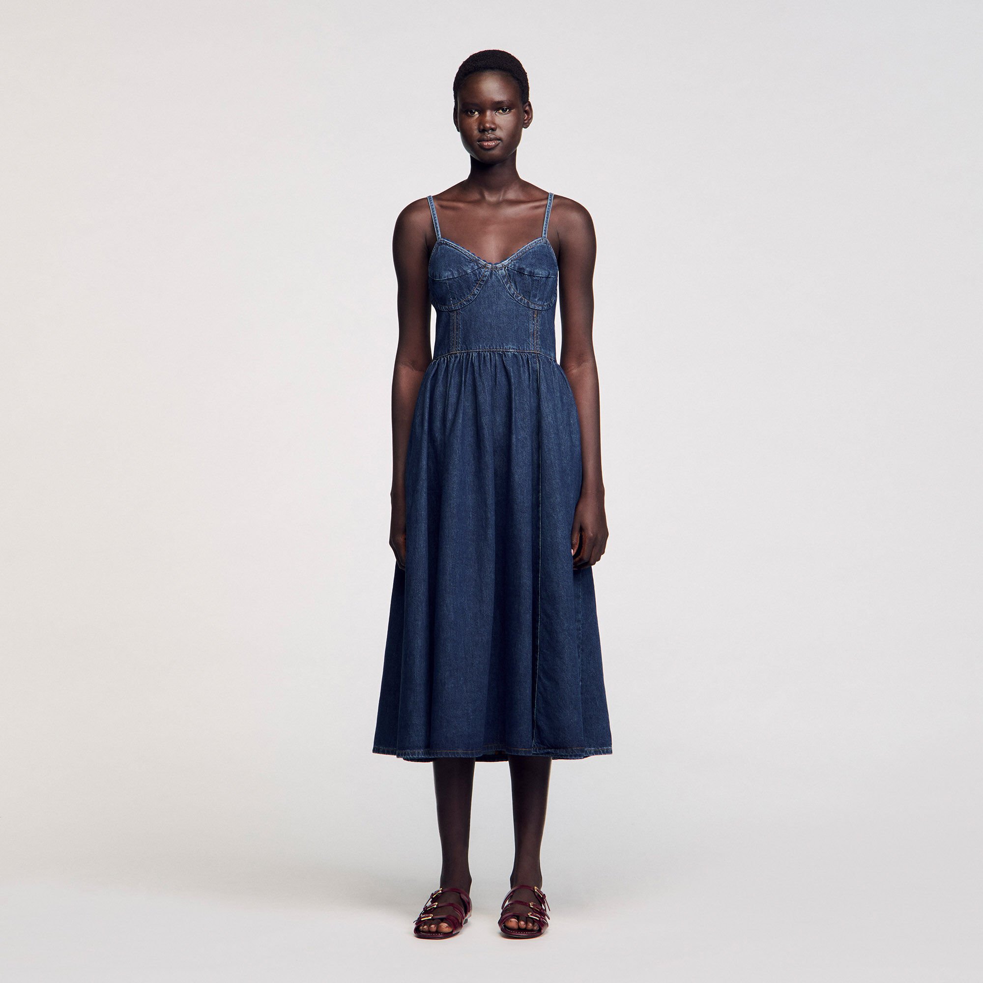 Robe midi en jean