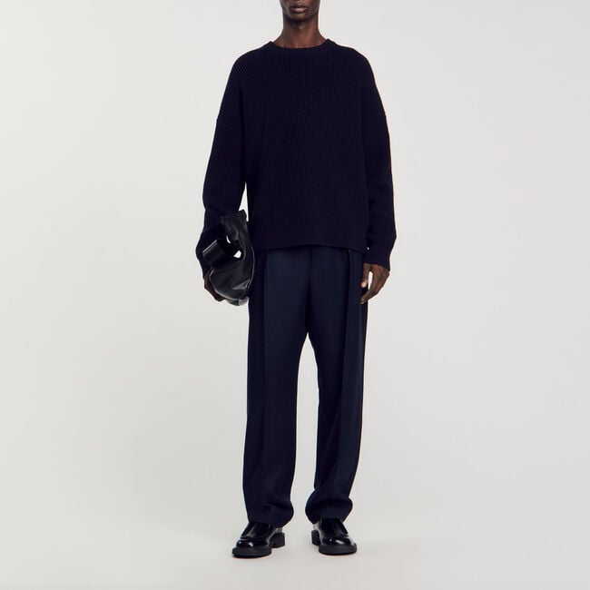 Pull côtelé en maille
