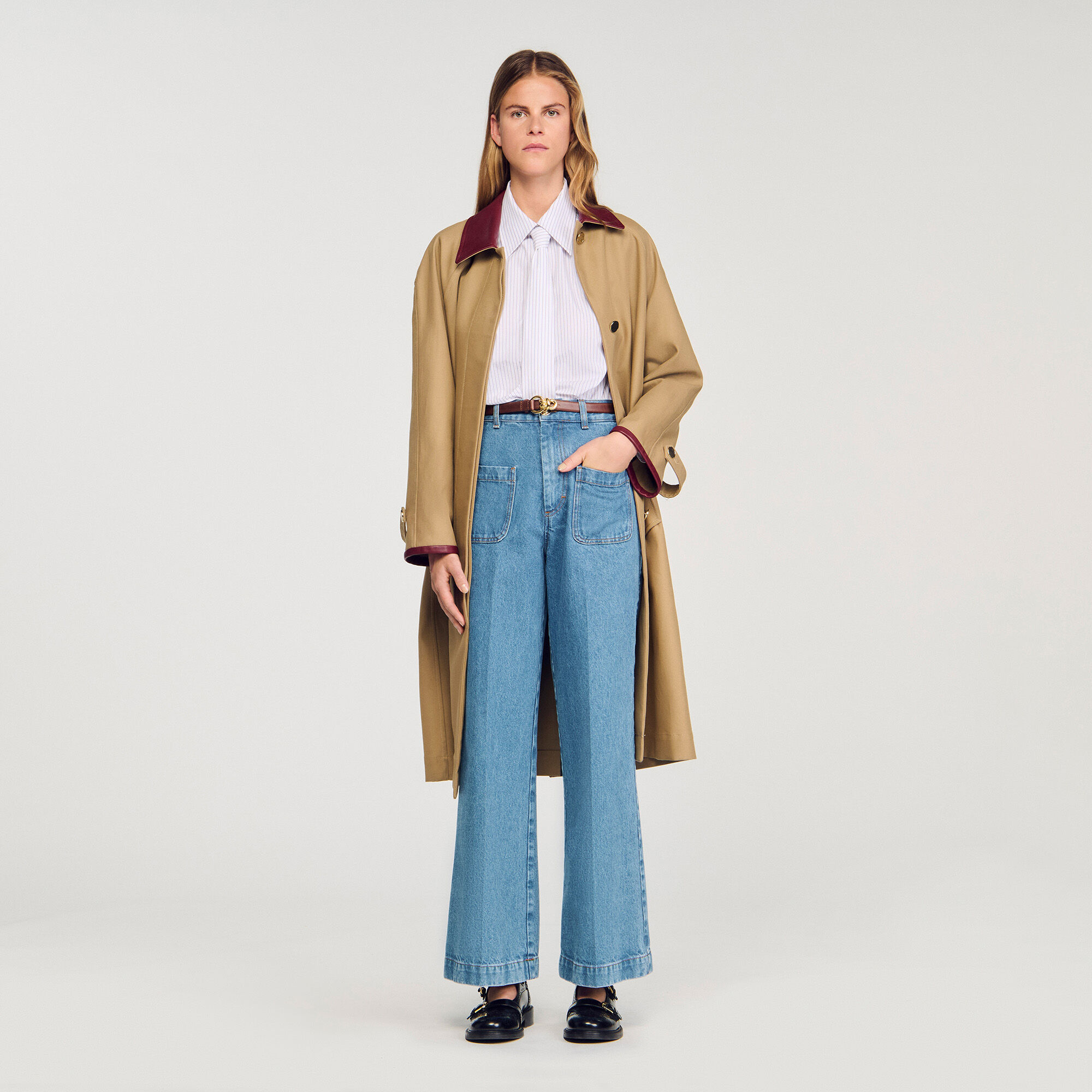 Jean large taille haute
