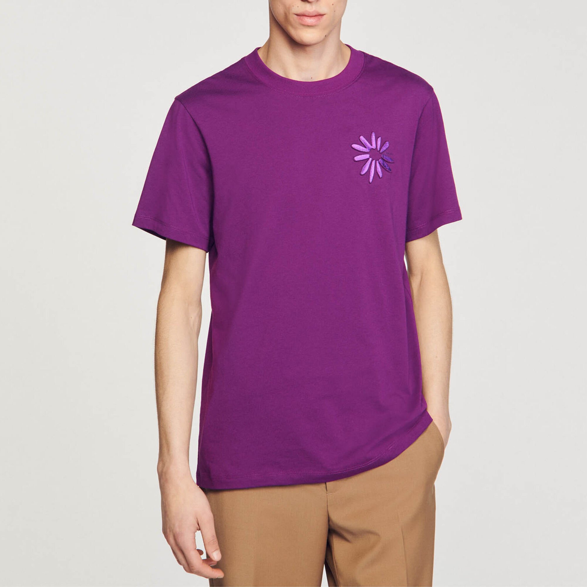 Tee-shirt fleur en coton