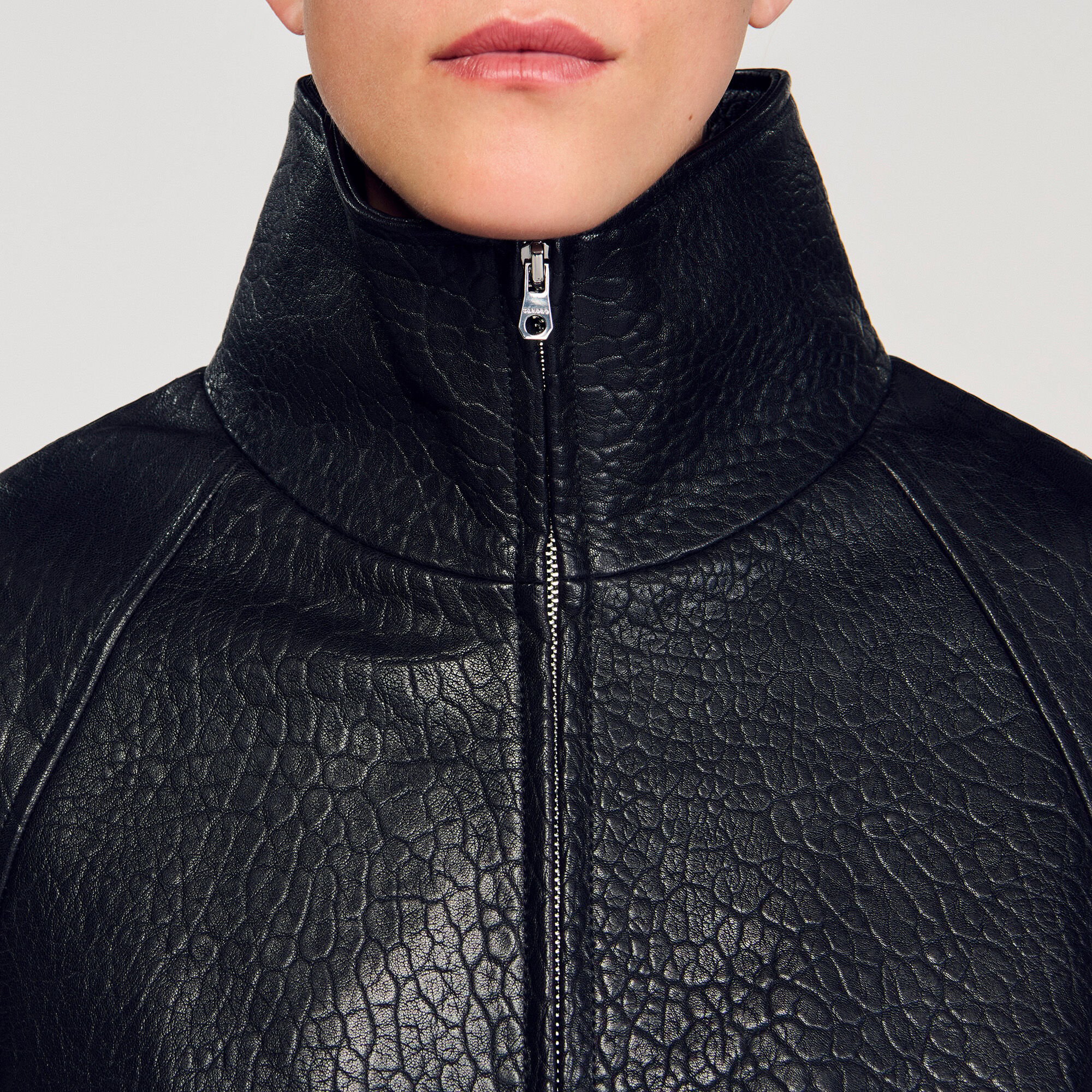 Blouson en cuir oversize