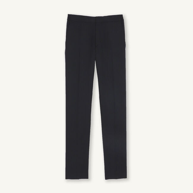 Pantalon droit en laine vierge