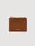 Porte-cartes zippé en cuir grainé
