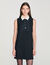 Robe courte à col contrasté