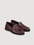 Mocassins strassés et cloutés en cuir 