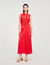 Robe longue en satin
