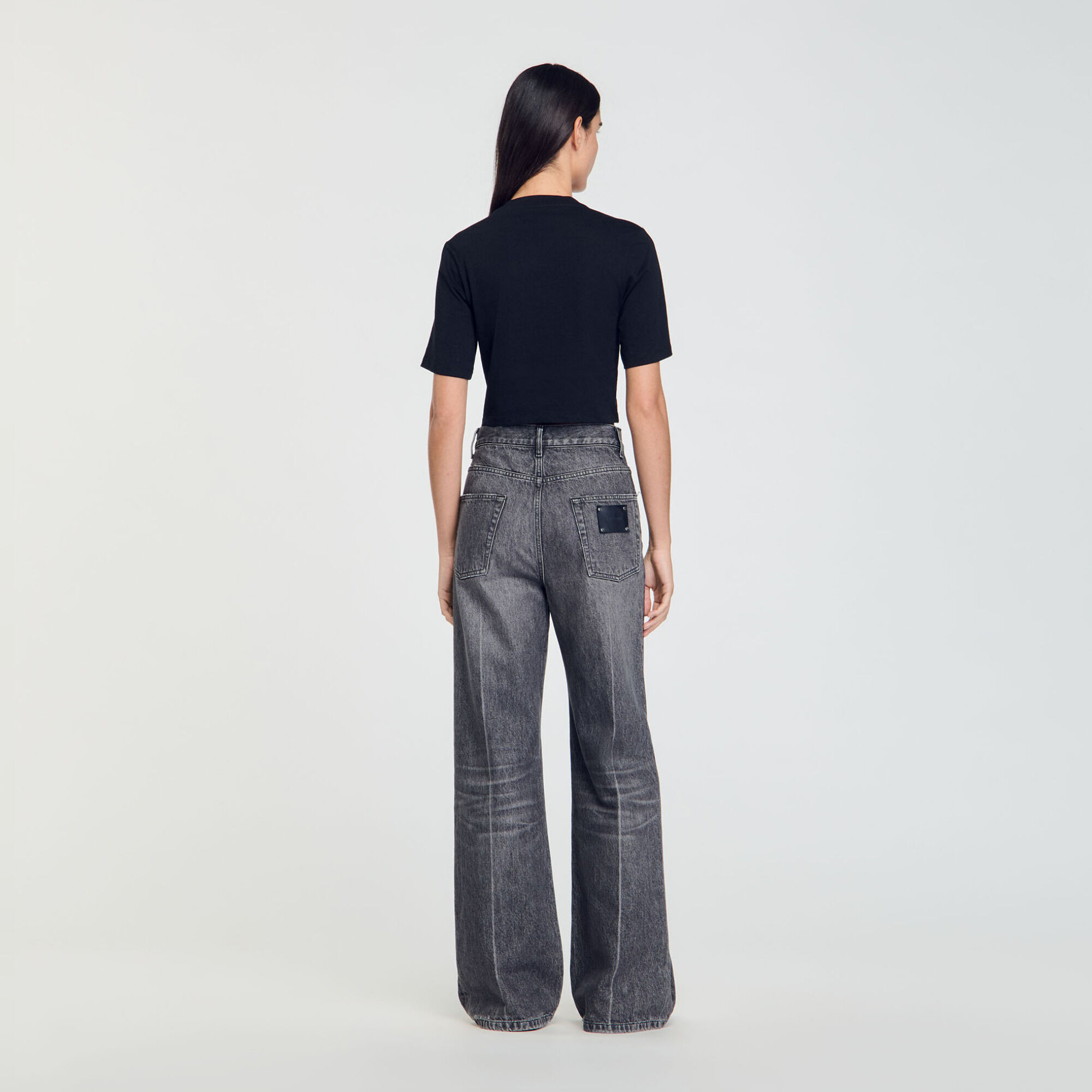 T-shirt court strass&eacute; - Femme | Sandro Paris