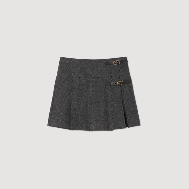 Jupe courte de tailleur strassée