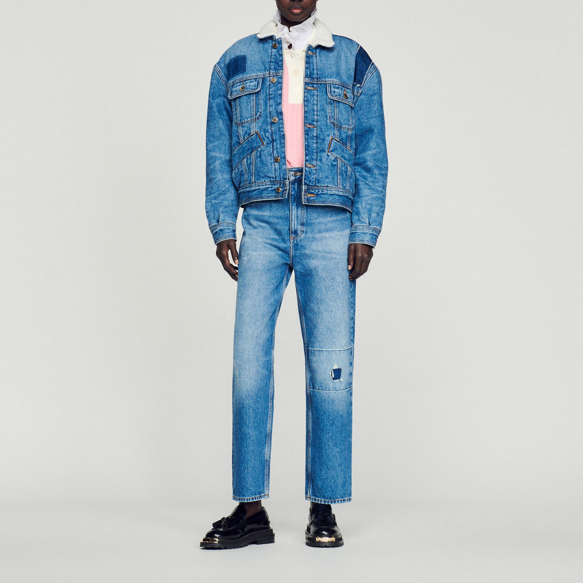 Veste en jean doublee Blue Women Sandro Paris