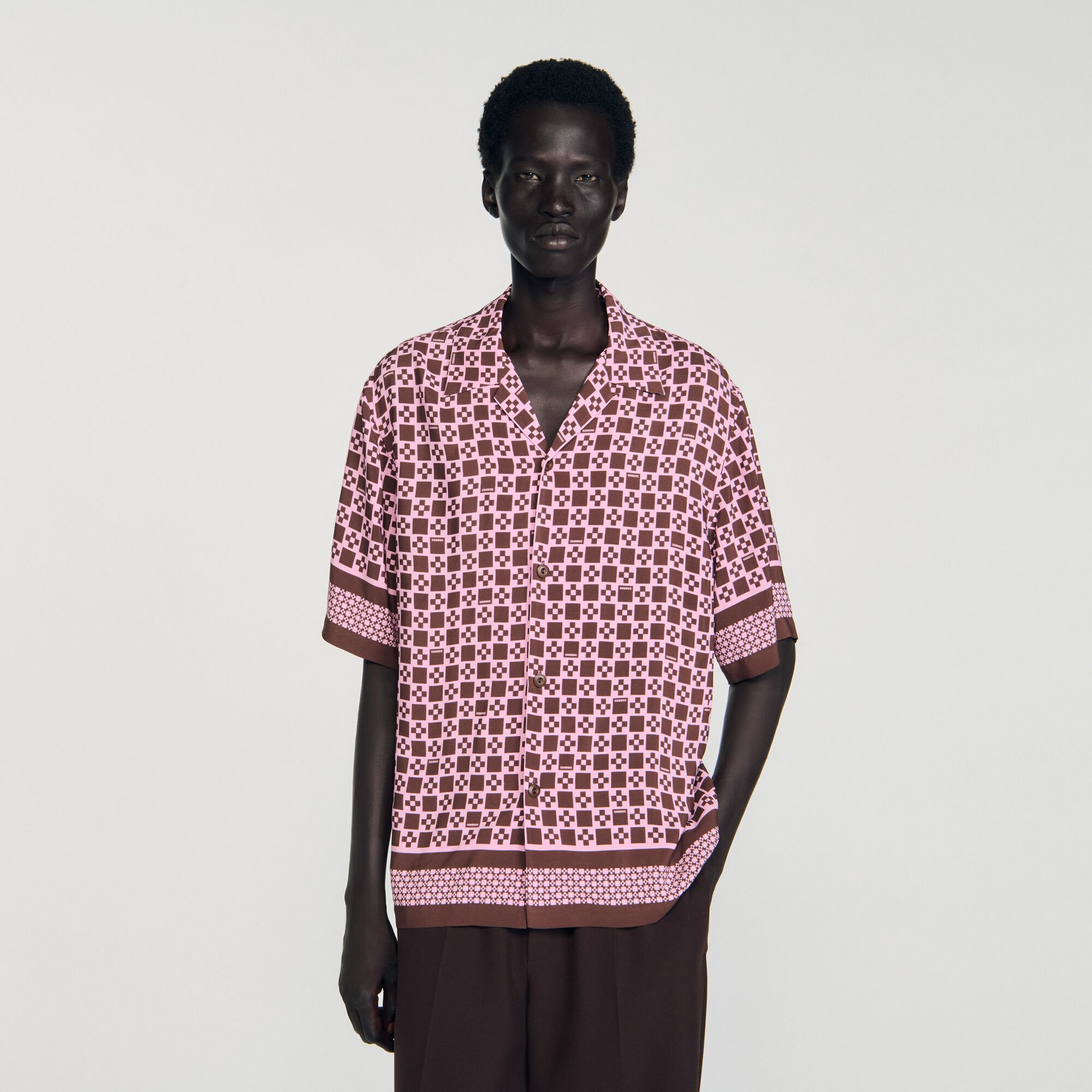 Chemise fluide à imprimé Square Cross