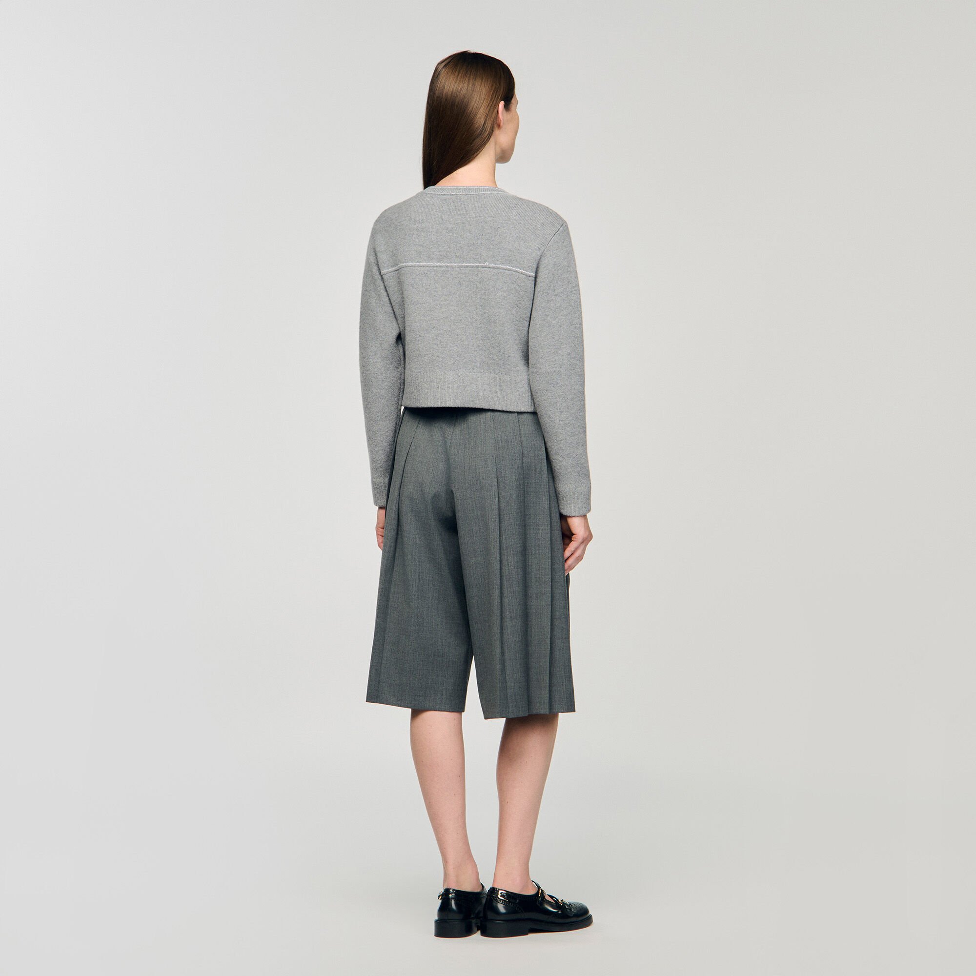 Cardigan à surpiqûres contrastées