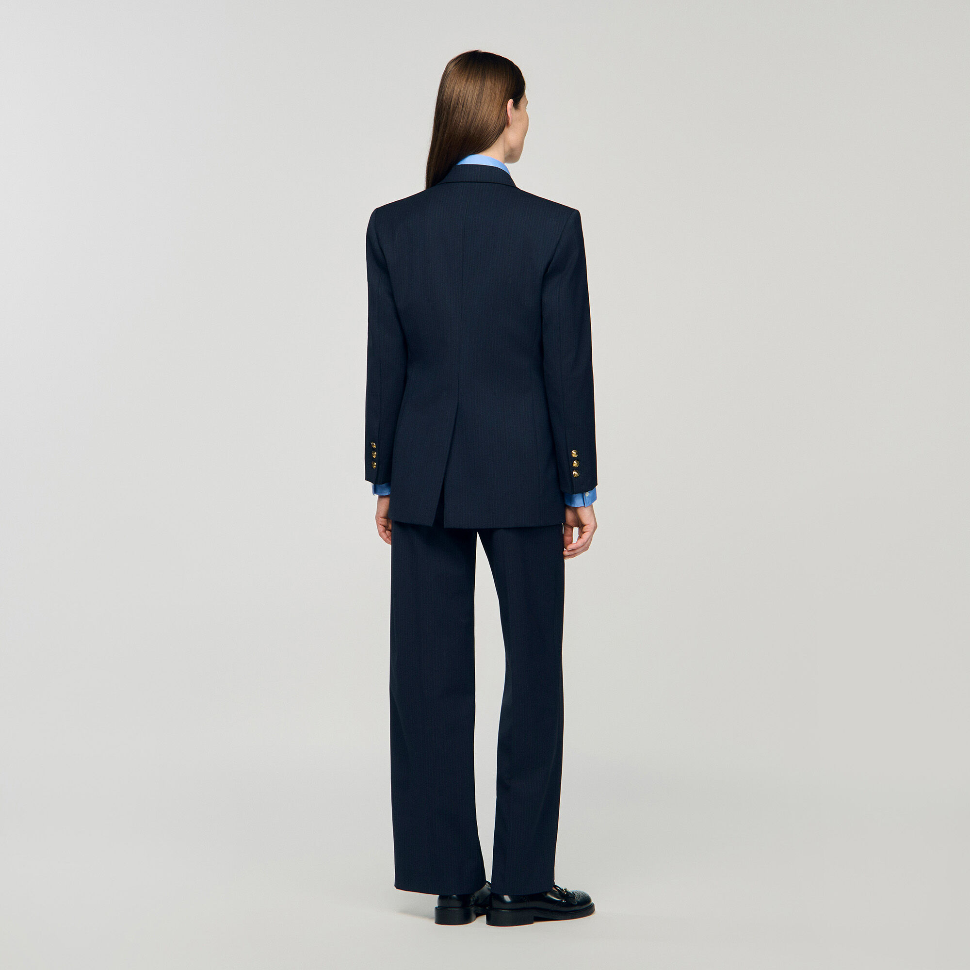 Veste à fines rayures