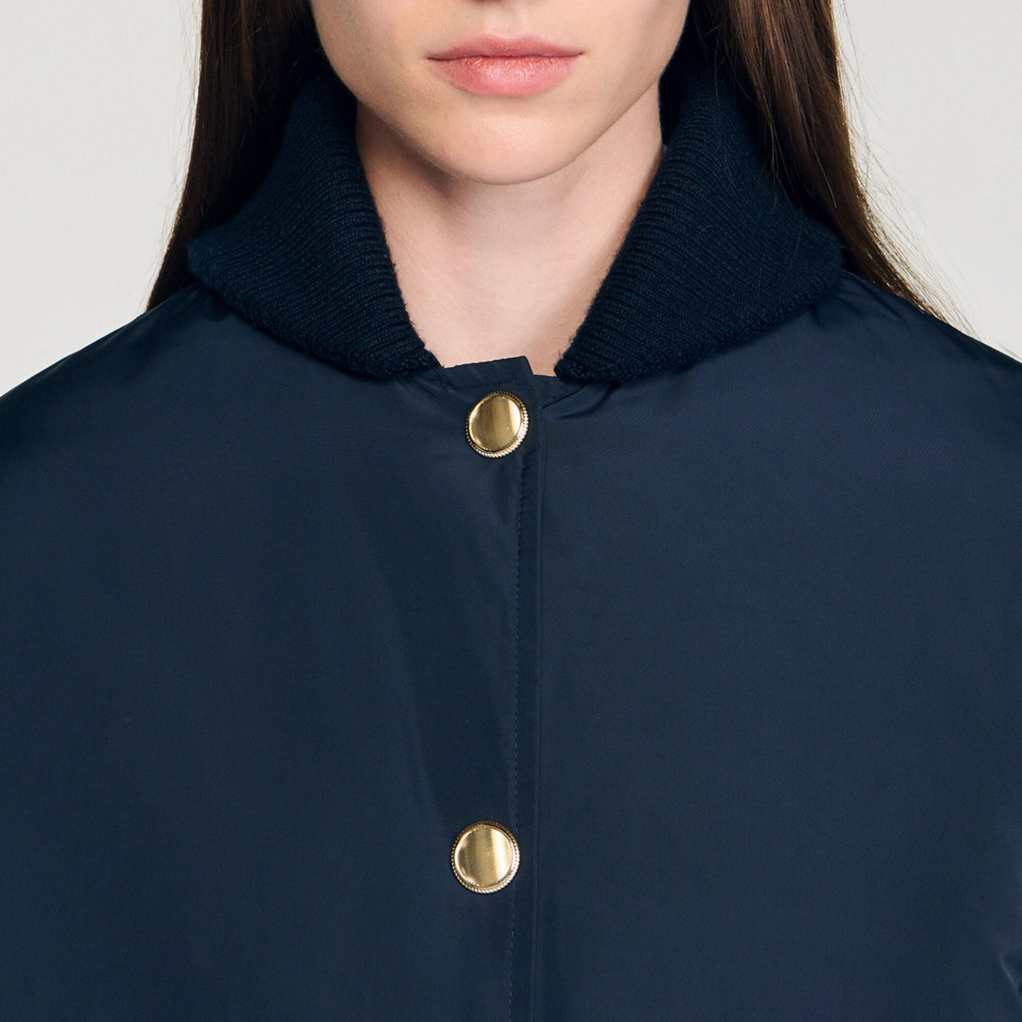 Doudoune &agrave; col teddy - Femme | Sandro Paris