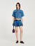 Short en denim à volants 