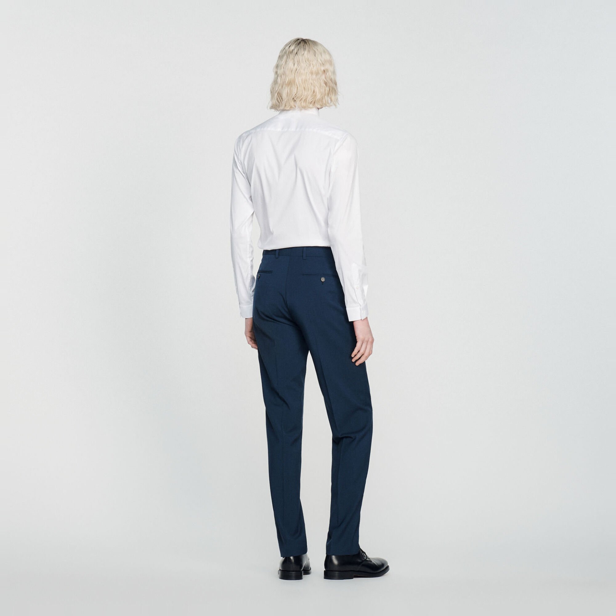 Pantalon de costume en laine stretch
