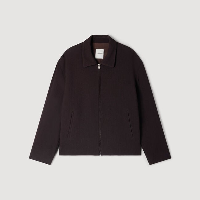 Blouson gaufr&eacute; zipp&eacute; col classique